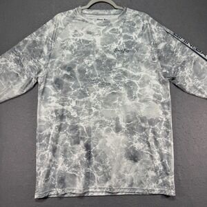 Bimini Bay Outfitters LTD Mens Long Sleeve Graphic Fishing Shirt Water Camo